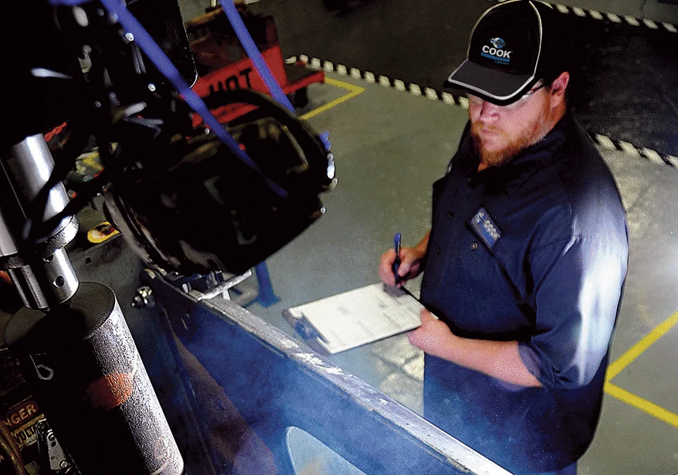 Piston rod induction hardening at Odessa service facility