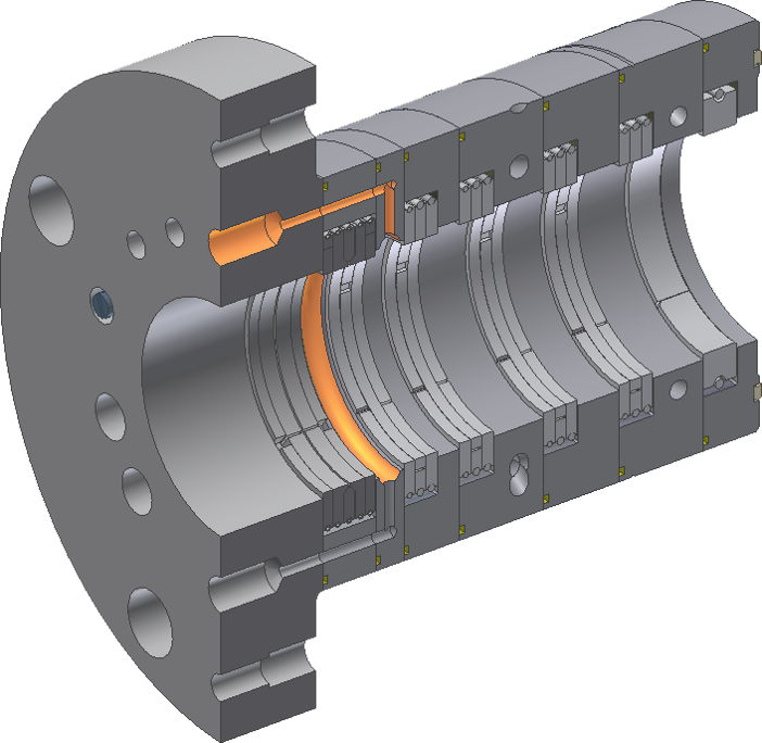 Packing case model showing vent line feature